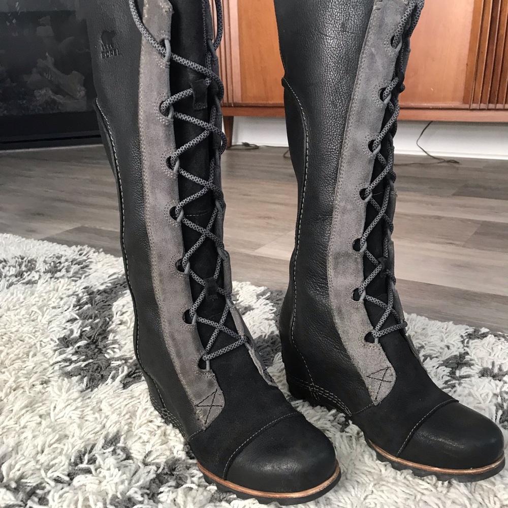 Sorel Joan of Arc Tall Wedge Boots 8.5
